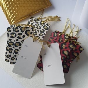 16 Pcs Leopard Gift Tags To: From: (2 Designs)